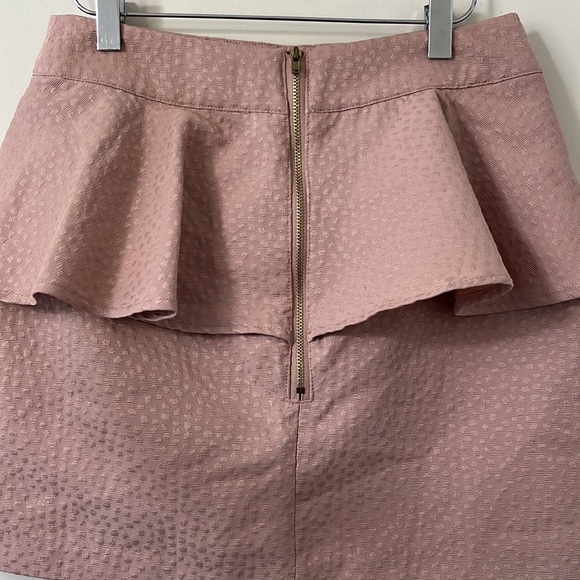 Urban Outfitters Silence + Noise Jacquard Pink/Rose Peplum Skirt Size 6 - Picture 4 of 6